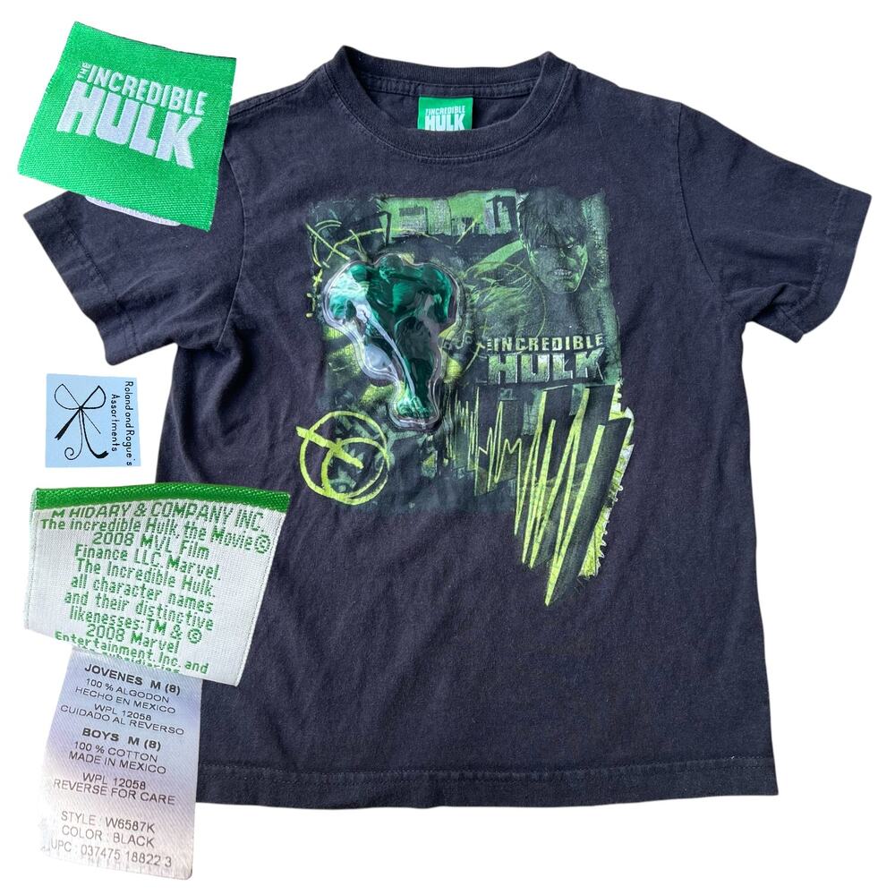 Marvel The Incredible Hulk 2008 100% Cotton T-Shirt Kids Sz M (8) As-is